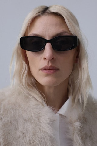 Lunettes de soleil rectangulaires - Noir