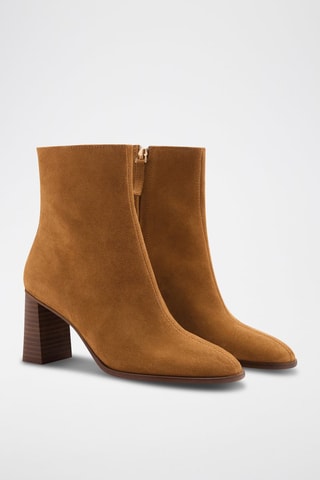 Bottine talon suède - Marron