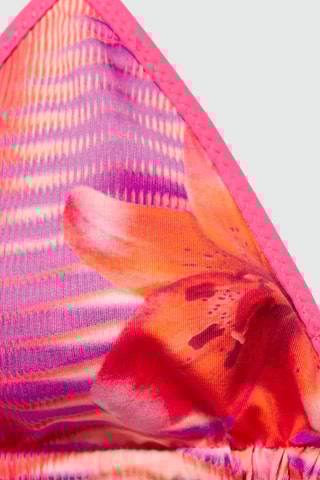 Haut bikini imprimé fleuri - Rose