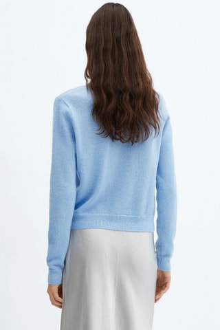 Pull-over maille col rond - Bleu ciel