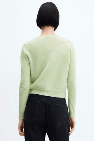 Pull-over maille col rond - Vert pastel