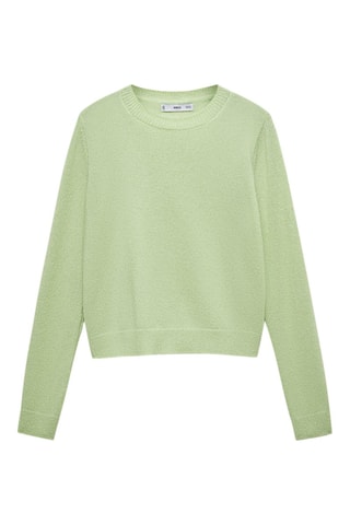 Pull-over maille col rond - Vert pastel