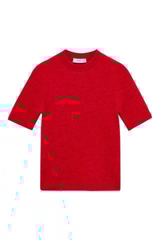 Pull-over manches courtes - Rouge