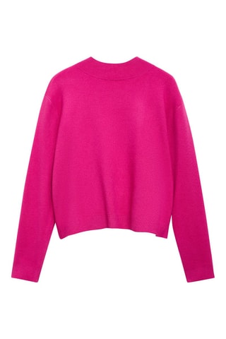 Pull-over maille col montant - Fuchsia