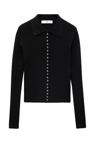 Pull-over avec boutons décoratifs - Noir