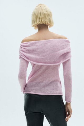 Pull-over détail froncé - Rose