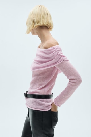 Pull-over détail froncé - Rose