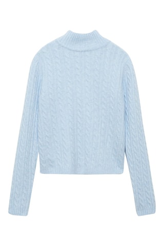 Pull-over maille tressée - Ciel