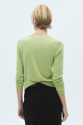 Pull-over maille fine col rond - Vert d'eau