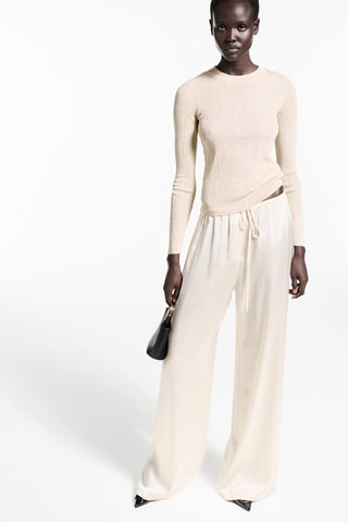 Pull-over Lurex col rond - Doré