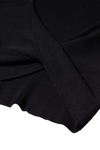 Pull-over crop croisé - Noir