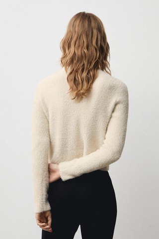 Pull-over manches longues détail brillant - Ecru