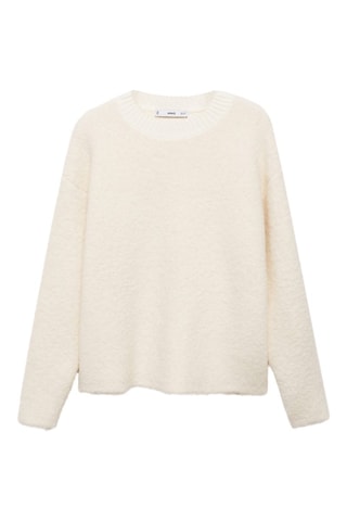 Pull-over col rond toucher doux - Ecru