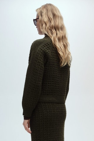 Pull en maille ajourée - Kaki