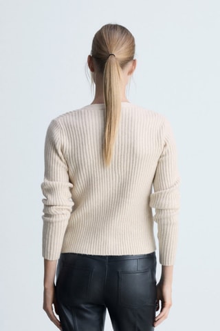 Cardigan maille boutons métalliques - Gris clair