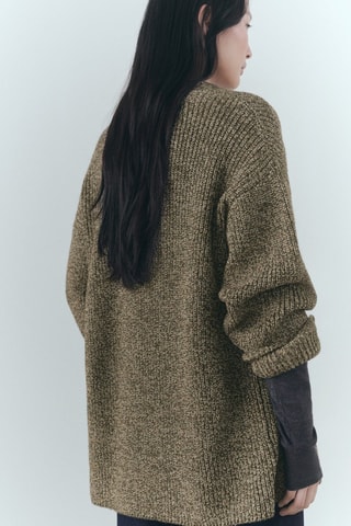 Cardigan maille oversize - Vert