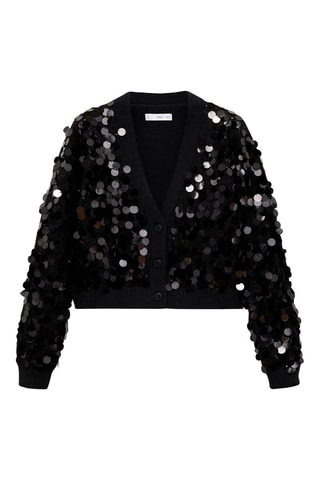 Cardigan maille sequins - Noir