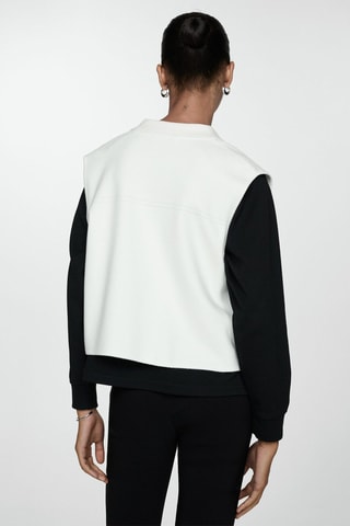 Gilet maille poches - Écru