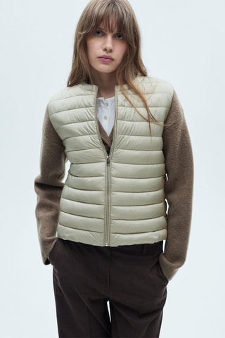 Gilet matelassé - Gris clair chiné