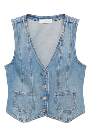Gilet jean poches - Bleu