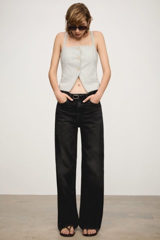 Gilet rayures boutons - Ciel