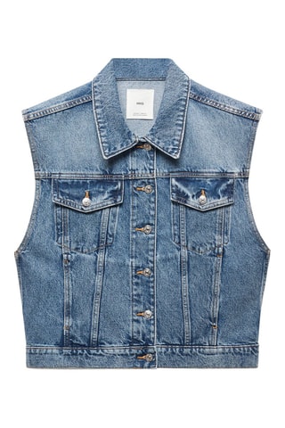 Gilet denim oversize - Bleu