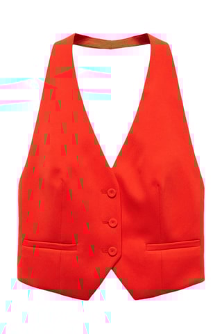 Gilet costume boutons - Corail