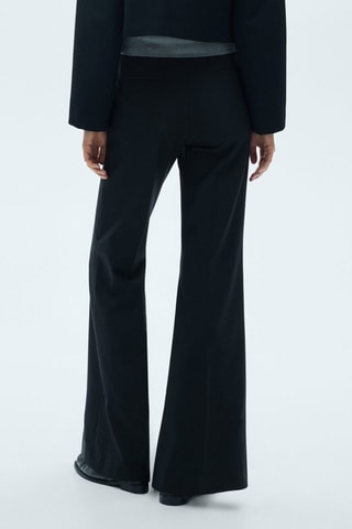 Pantalon évasé taille normale - Noir