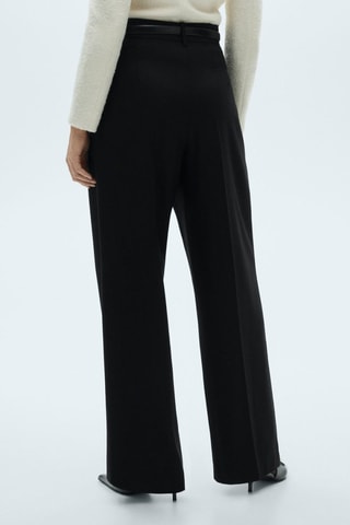 Pantalon pinces wideleg - Noir