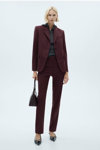 Pantalon de costume fines rayures - Bordeaux