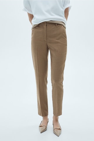 Pantalon skinny taille normale - Marron