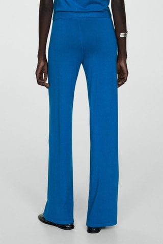 Pantalon maille wideleg - Bleu électrique