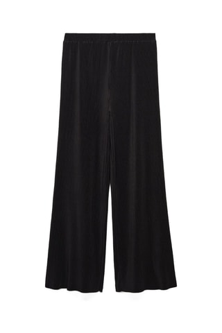 Pantalon palazzo plissé - Noir