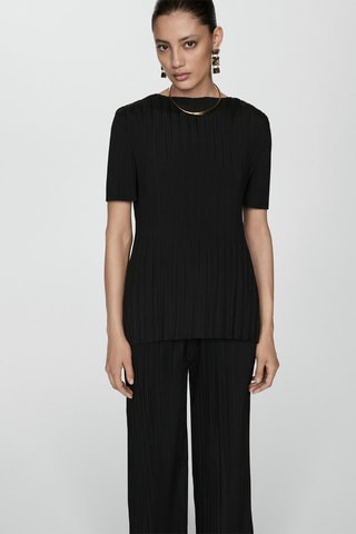 Pantalon plissé fluide - Noir