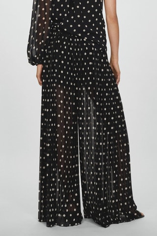 Pantalon plissé pois - Noir