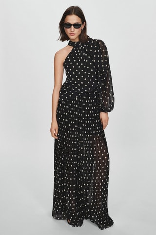 Pantalon plissé pois - Noir