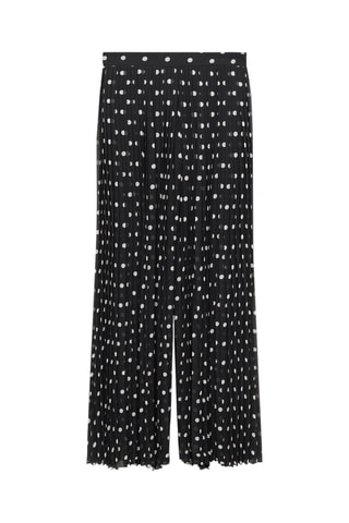 Pantalon plissé pois - Noir