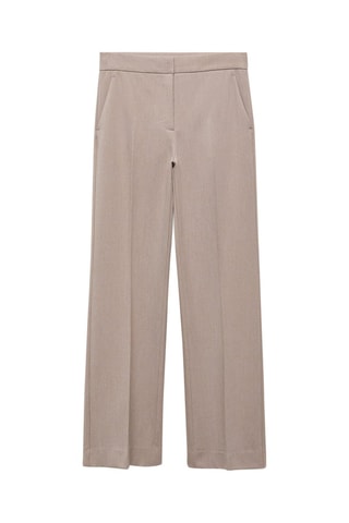 Pantalon wideleg taille normale - Taupe