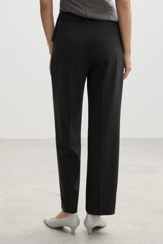 Pantalon droit pinces - Gris