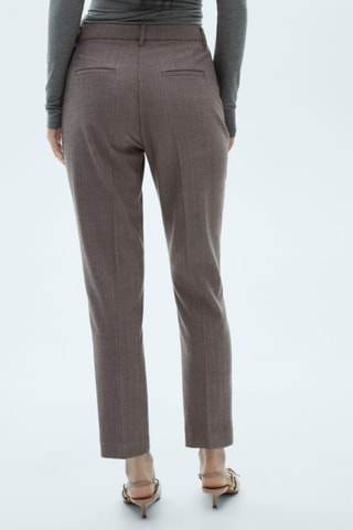 Pantalon skinny taille normale - Beige et marron