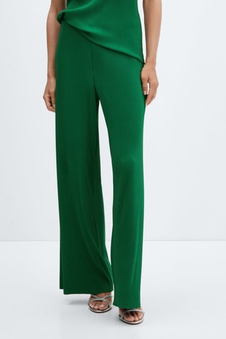 Pantalon palazzo plissé - Vert