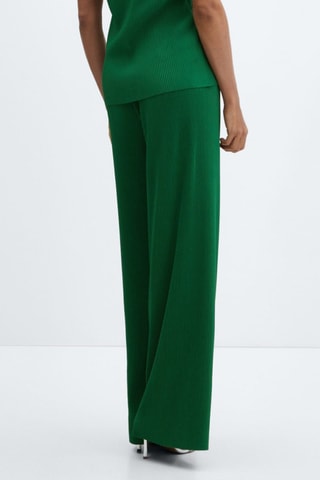 Pantalon palazzo plissé - Vert