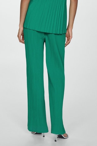 Pantalon plissé fluide - Vert