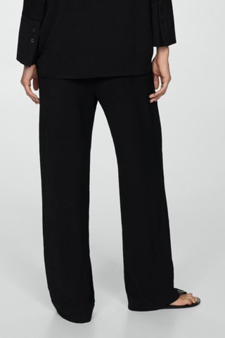 Pantalon fluide texturé - Noir