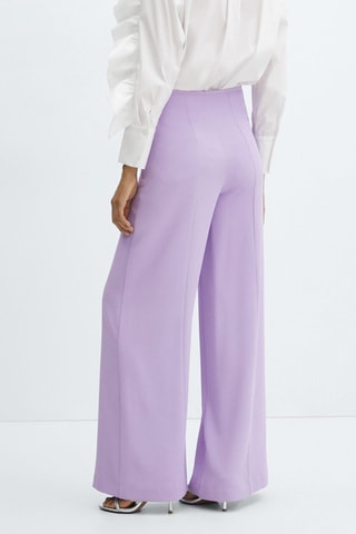 Pantalon coutures décoratives - Lilas