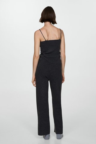 Pantalon maille côtelée fine - Anthracite