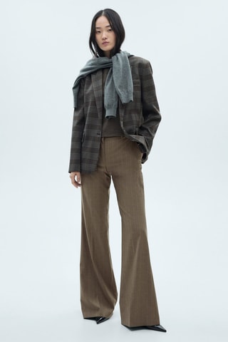 Pantalon flare rayures tennis - Beige