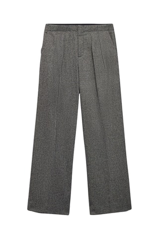 Pantalon à pinces jaspé - Noir