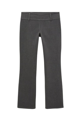 Pantalon évasé taille base - Gris foncé chiné