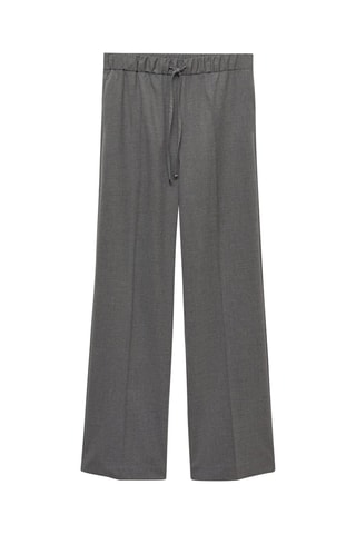 Pantalon droit taille élastique - Gris